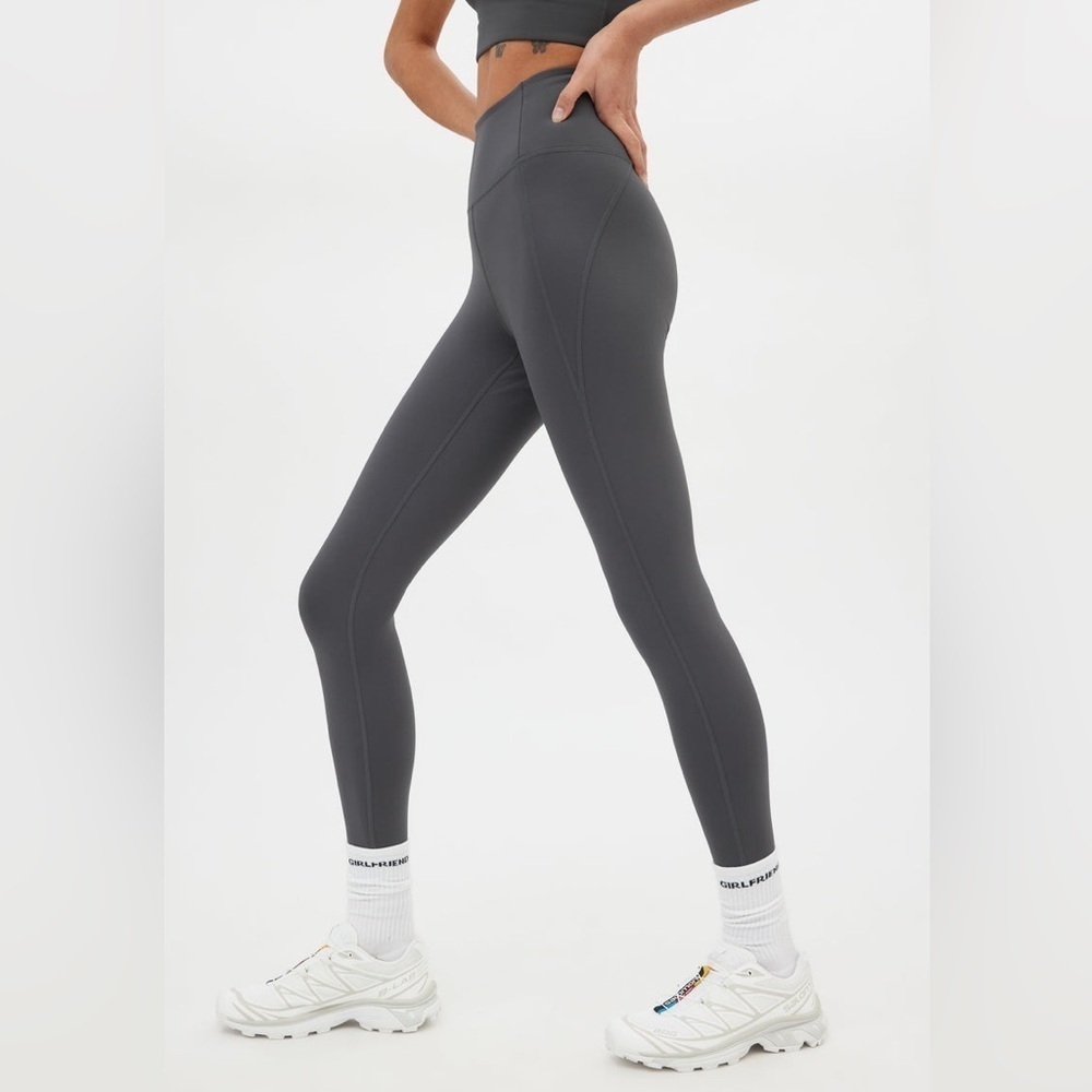 Girlfriend Collective Moon Compressive High-Rise Legging in Grey Small